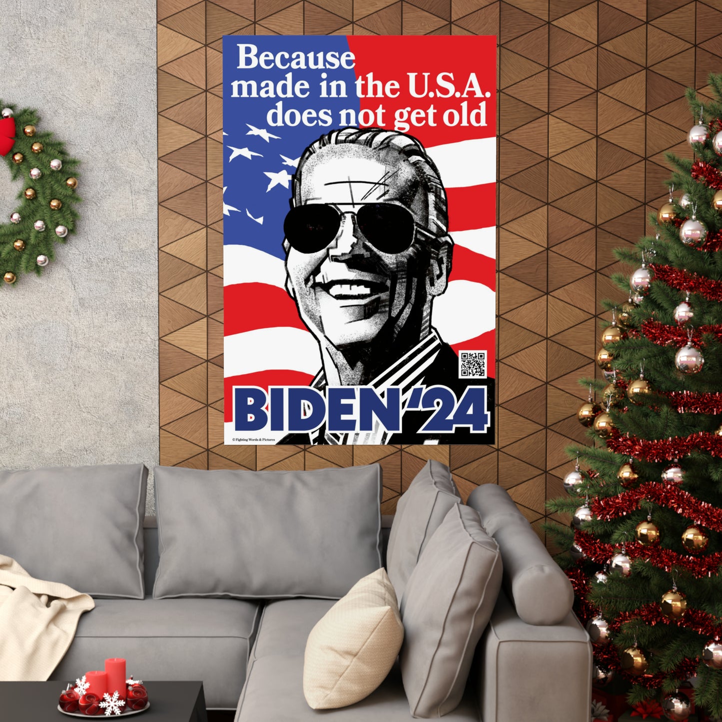 BIDEN'24 Because made in the USA does not get old Premium Matte Vertical Posters