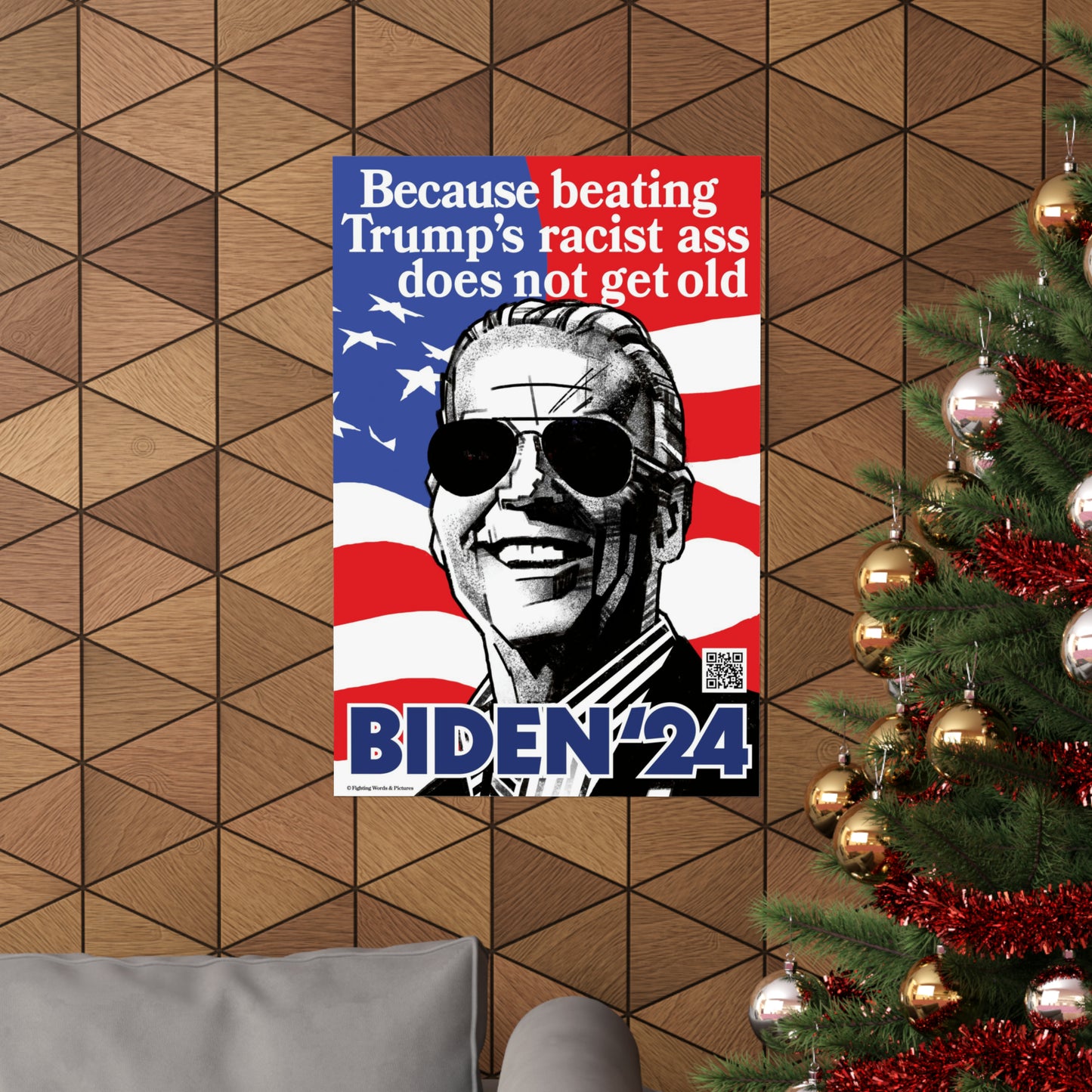 Because beating Trump’s racist ass does not get old BIDEN'24 Matte Vertical Posters